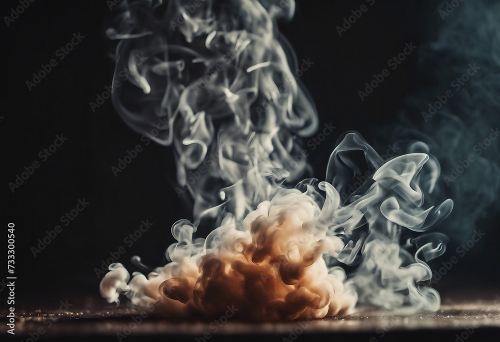 Obraz premium Abstract Smoke Steam In Dark Background