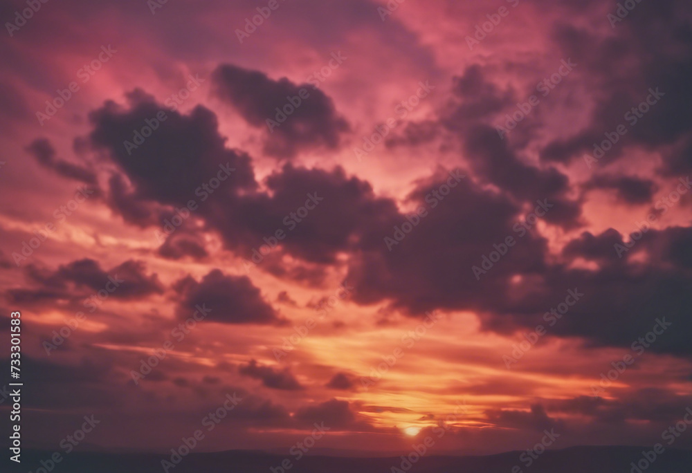 Background of colorful sky concept Dramatic sunset with twilight color sky and clouds