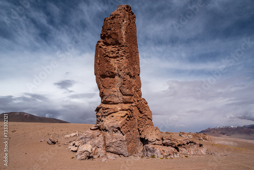 Stone formation in Salar De Tara  Atacama Desert  Chile
