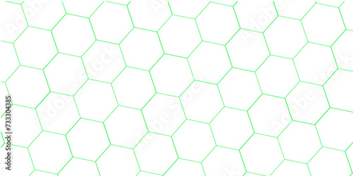 abstract 3d hexagon block pattern in green and white. 3d rendering..... 