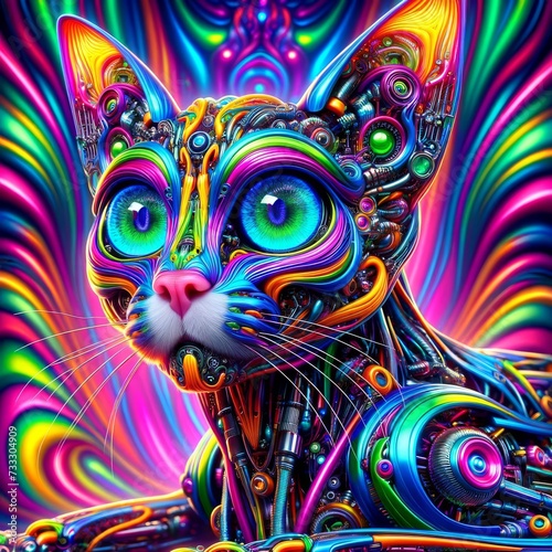 Psychedelic Animal Cat