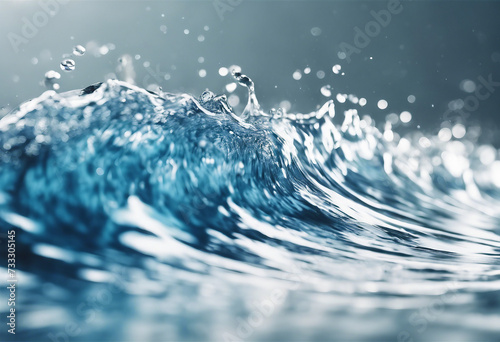 Blue water wave close up macro © FrameFinesse