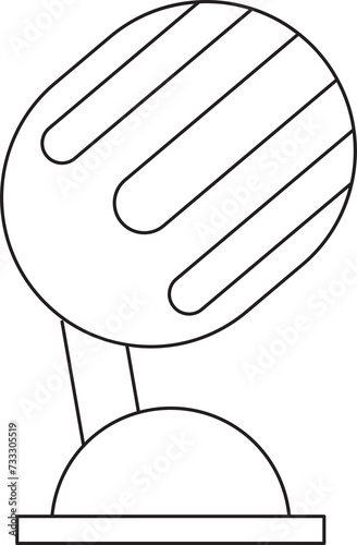 Microphone on Stand Thin Line Icon
