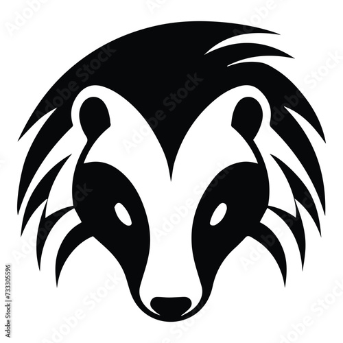 Skunk Flat Icon Isolated On White Background