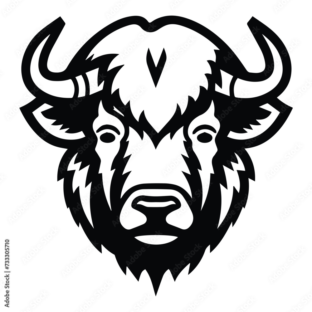 Bison Flat Icon Isolated On White Background Bison Flat Icon Isolated On White Background