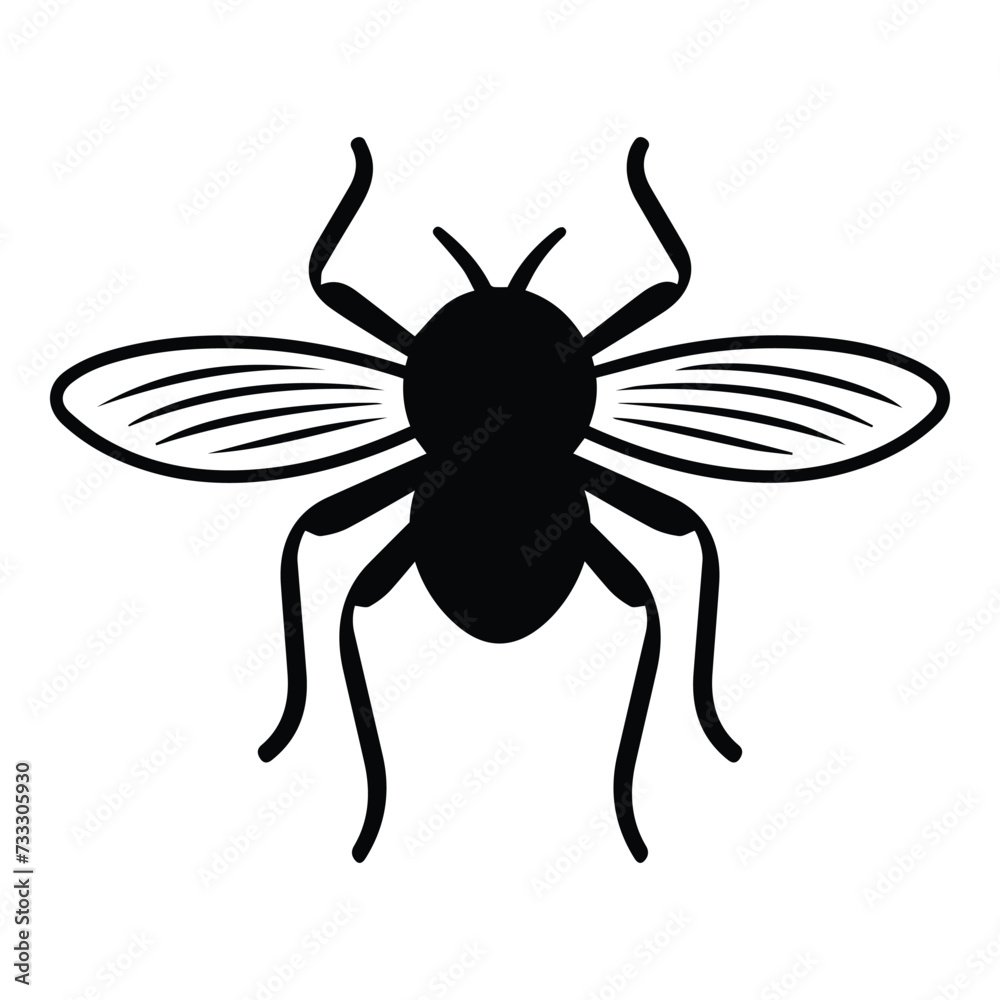 Fototapeta premium Fly Flat Icon Isolated On White Background