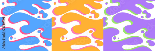 Abstract color set of patterns in vector graphics