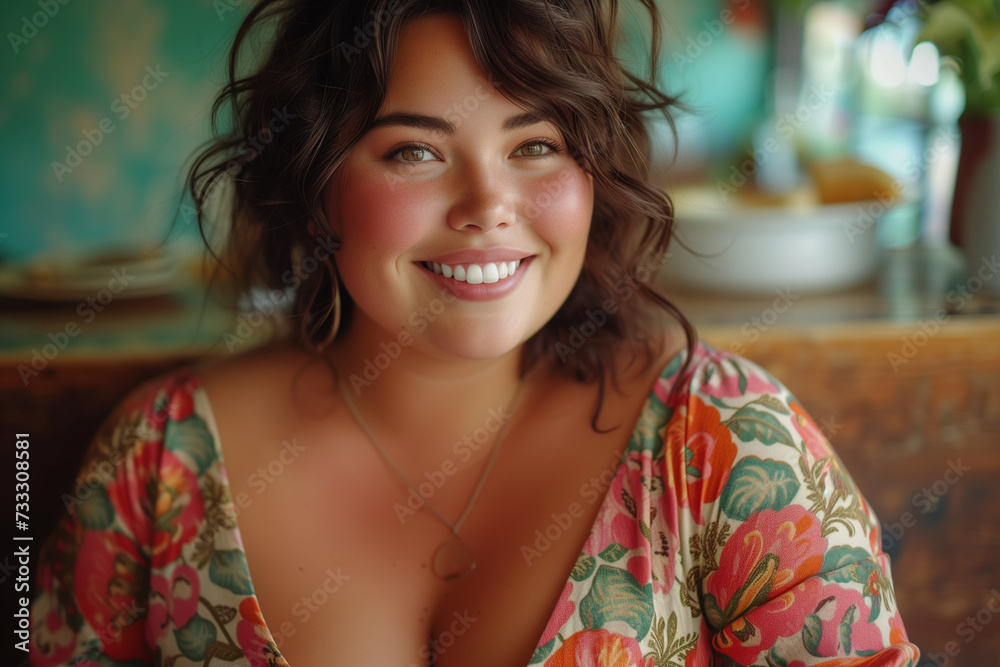 Portrait of gorgeous curvy young woman Portrait of gorgeous curvy young woman