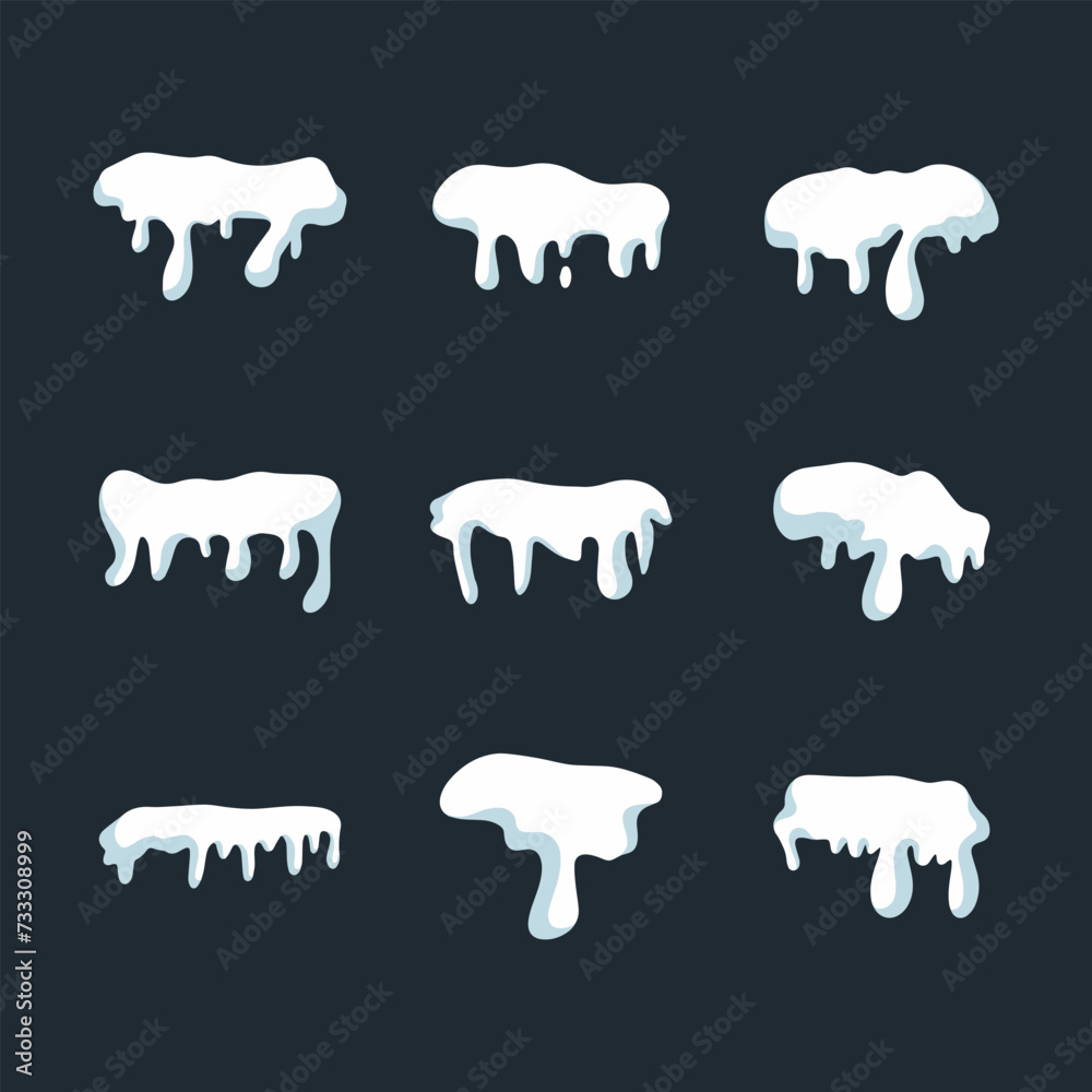 Snow pile hand drawn vector illustration Snow pile hand drawn vector illustration