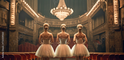 Ballet Dancers in Grand Theater