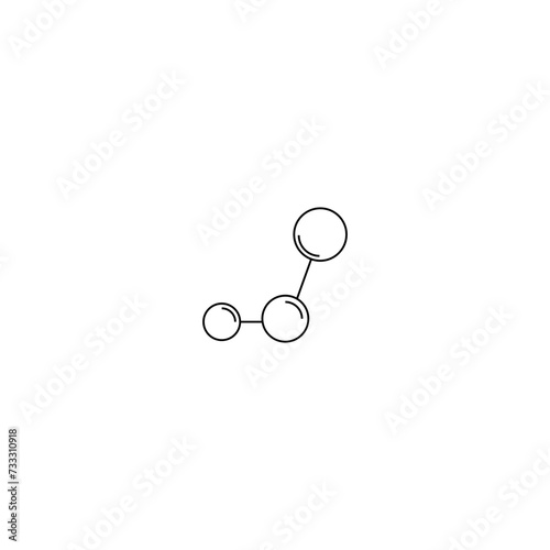 Collection of different molecular model icons isolated on a white background. Groups of atoms bonded together, chemical compounds, physics, and organic chemistry elements. Modern images for websites
