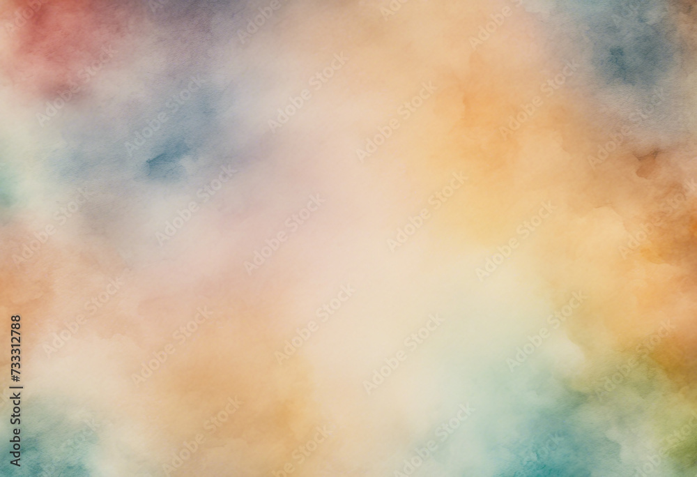 Watercolor paper texture background real pattern with different rainbow colors
