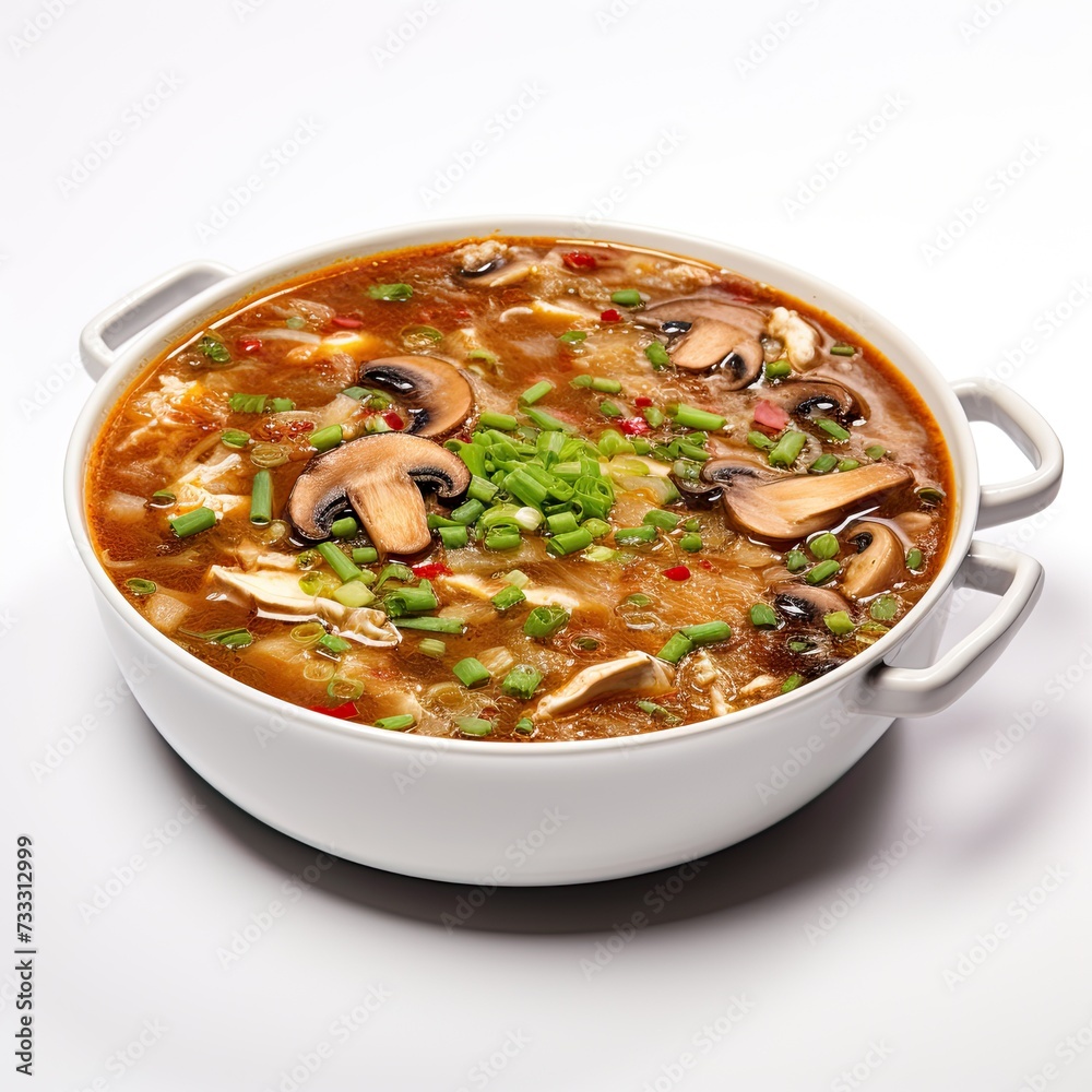 Hot and sour soup closeup Hot and sour soup closeup