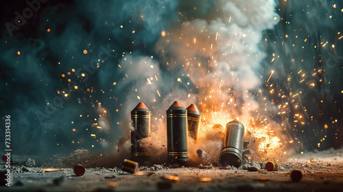 explosives aviation bomb - AI Generated photo