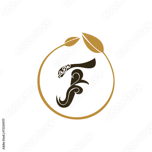 LUXURY LETTER LOGO WITH BROWN FRAME DESIGN