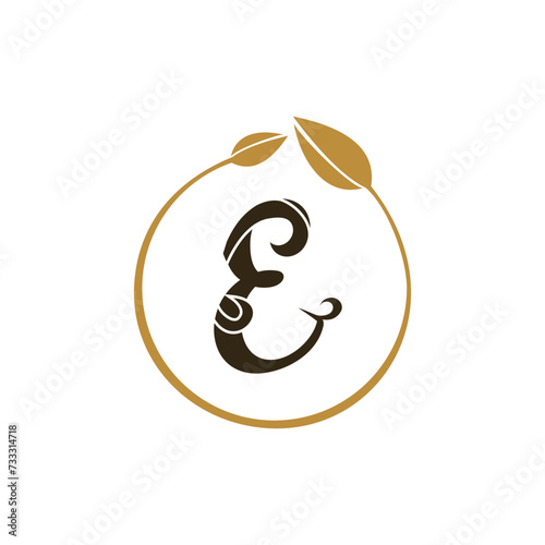LUXURY LETTER LOGO WITH BROWN FRAME DESIGN