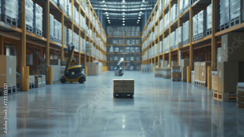 Next-generation VR warehouse, where augmented reality (AR) and VR blend to provide workers with enhanced visualizations for picking routes and inventory status.