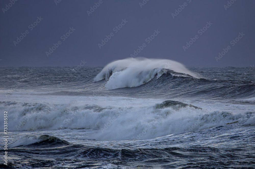 Breaking wave at dusk Breaking wave at dusk