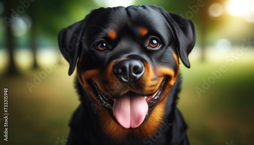 Gentle Guardian: A Rottweiler's Serene Gaze