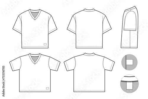 soccer football jersey kit polo top t-shirt flat technical drawing illustration short sleeve blank streetwear mock-up template for design and tech packs women