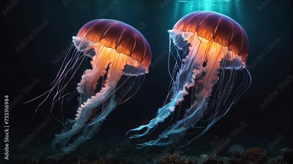 jelly fish in the sea jelly fish in the sea