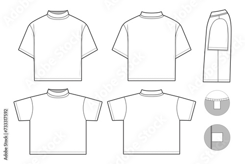 retro collared soccer football jersey kit polo top t-shirt flat technical drawing illustration short sleeve with binding collar blank streetwear mock-up template for design and tech packs women