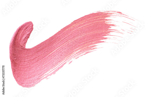 Pastel nude cerise pink paint brush stroke texture background photo