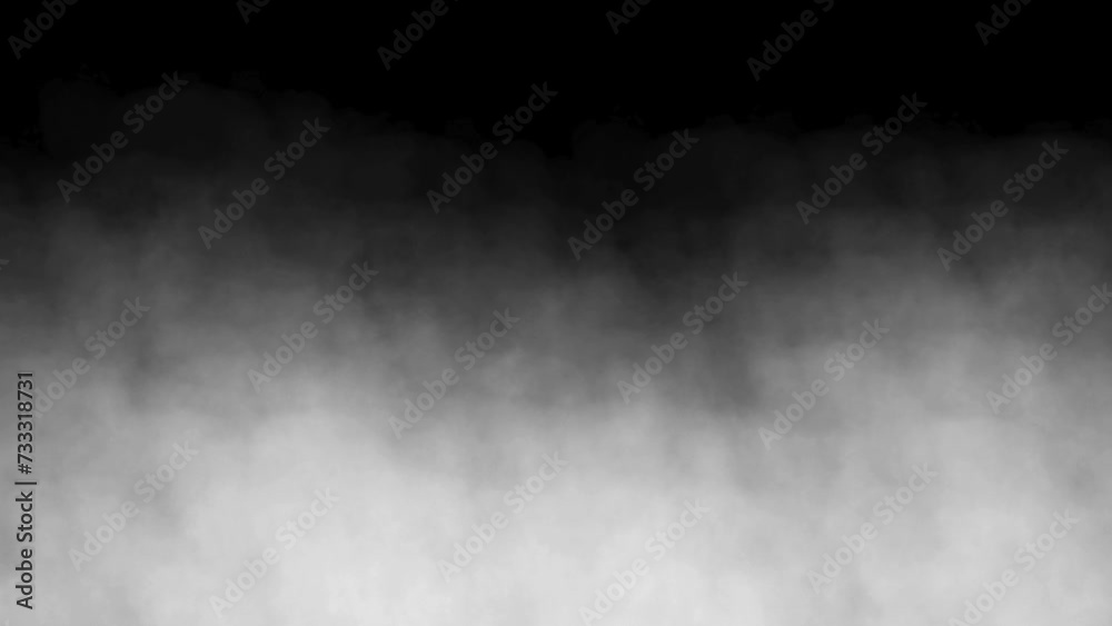 rising smoke steam overlay. Realistic moving smoke effect on transparent background. fog element for design