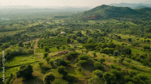 Aerial View of Rural Development 