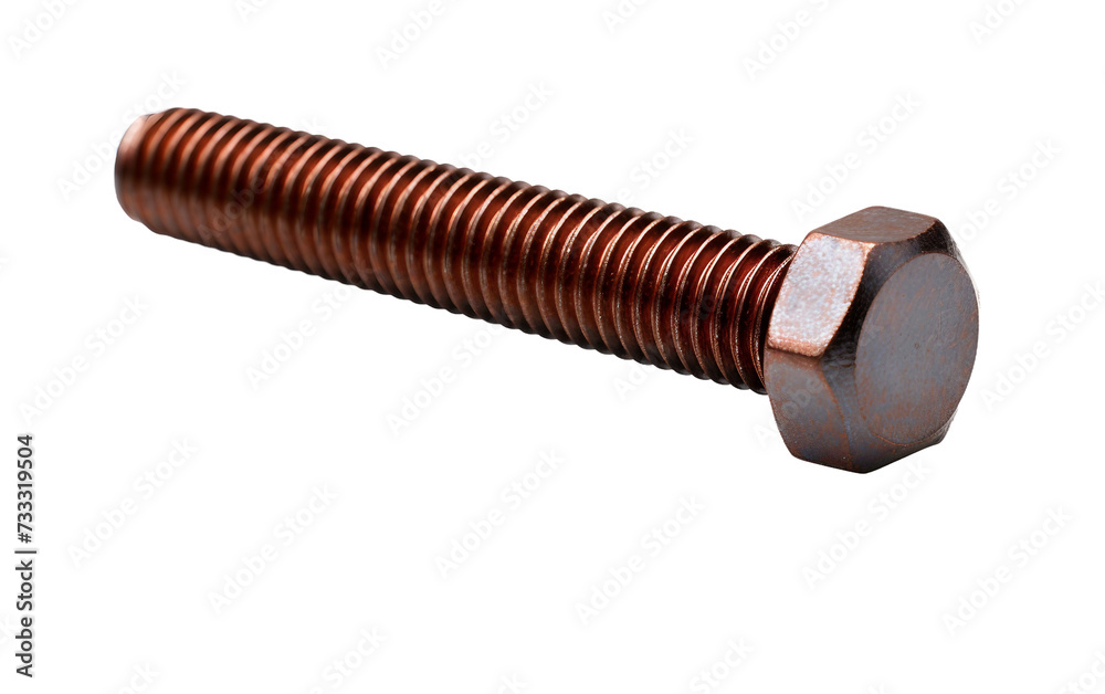 Durable Rust Resistant Steel Machine Screw Isolated on Transparent Background PNG. - obrazy, fototapety, plakaty 