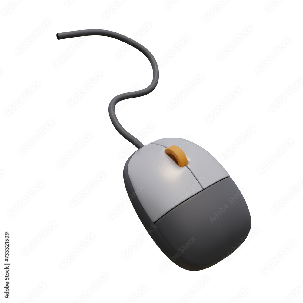 3d render illustration of computer mouse with cable. Technology concept. Illustration for web or app design 3d render illustration of computer mouse with cable. Technology concept. Illustration for web or app design