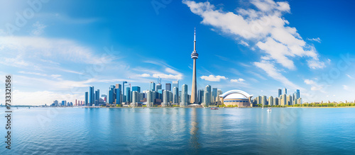 Toronto city skyline on clear sunny day Toronto city skyline on clear sunny day. 
