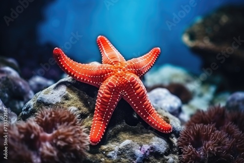colorful background starfish in the ocean © Natalia