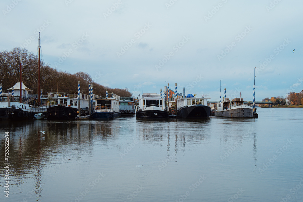 Houseboats on the river