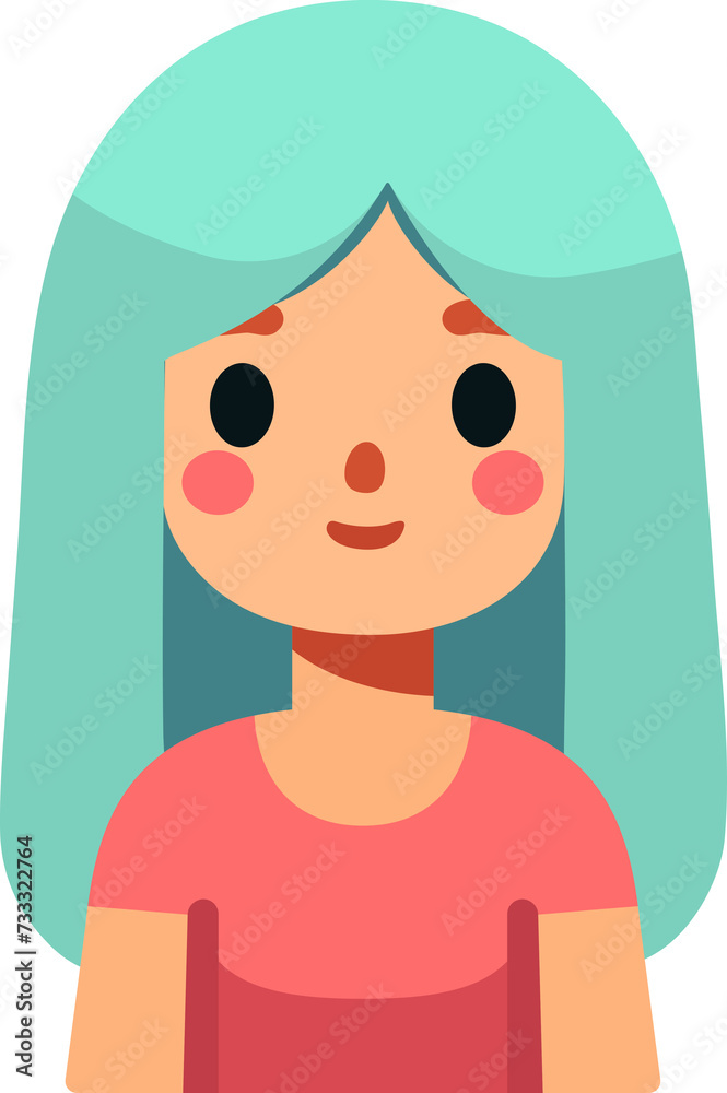 People avatar, woman icon. People avatar, woman icon.