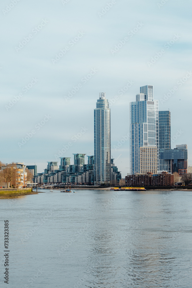 Cityscape of London from the Thames