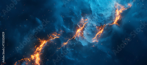 lightning bolt in blue background in © SD2