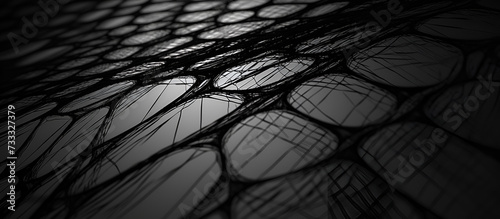  spider web design in low relief on a dark monochrome background.