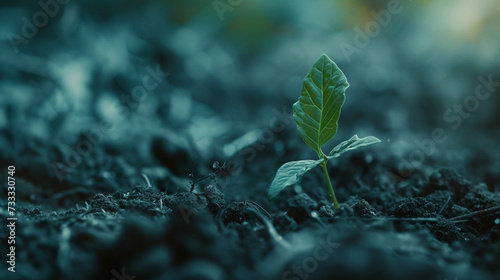 A plant growing above ground