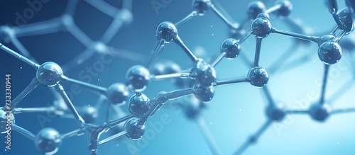 Medical studies of molecular structures Science in the service of human Technologies of the future in our life molecule of medicine model Molecular structure with connections between atoms.