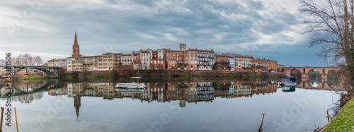 Panorama of Montauban in the Tarn et Garonne in Occitanie, France