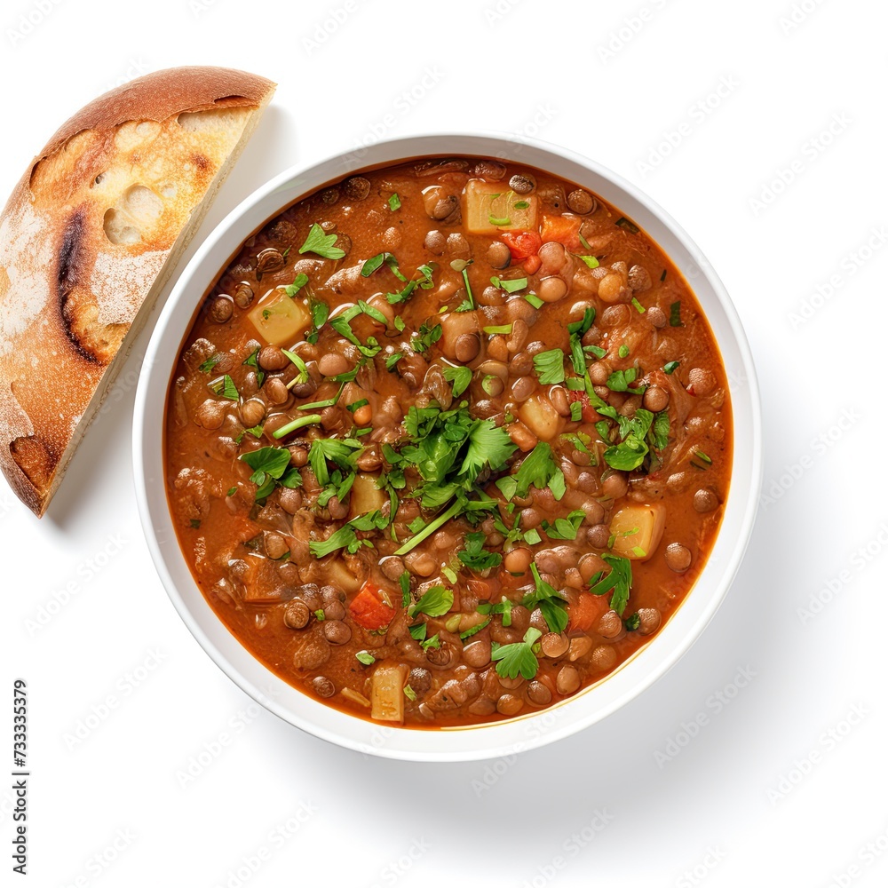 lentil soup closeup