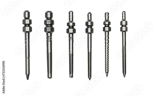 Set of Steel Screwdrivers Isolated on Transparent Background PNG.