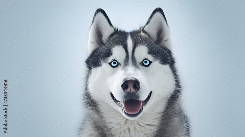 siberian husky in winter