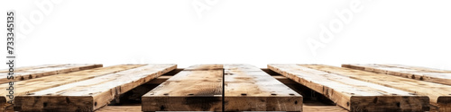 Wooden Pallet Isolated on White, Concept of Industrial Shipping and Logistics