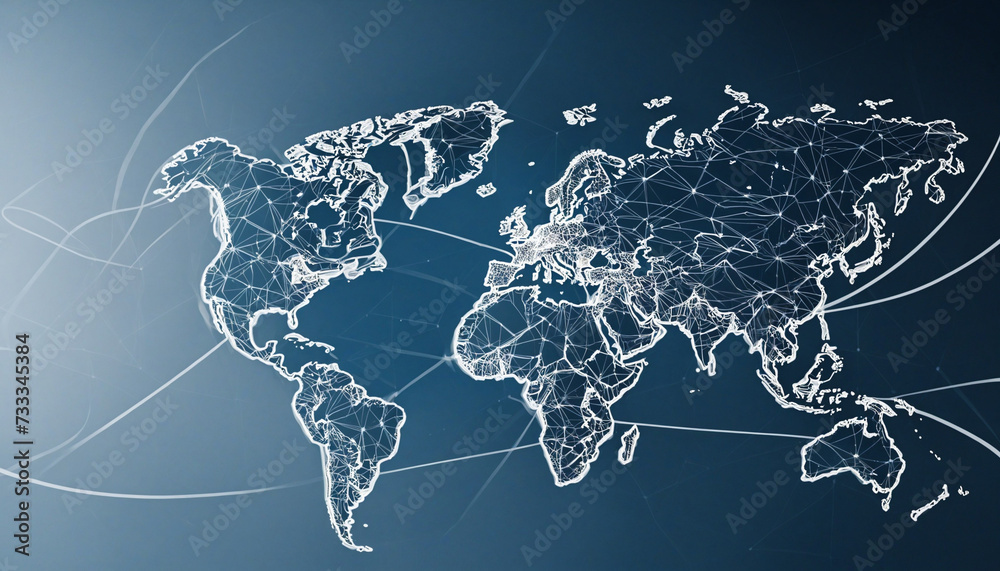 Fototapeta premium Global communication network concept.