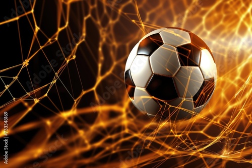 soccer ball in goal  soccer ball in goal  soccer ball in goal © darshika