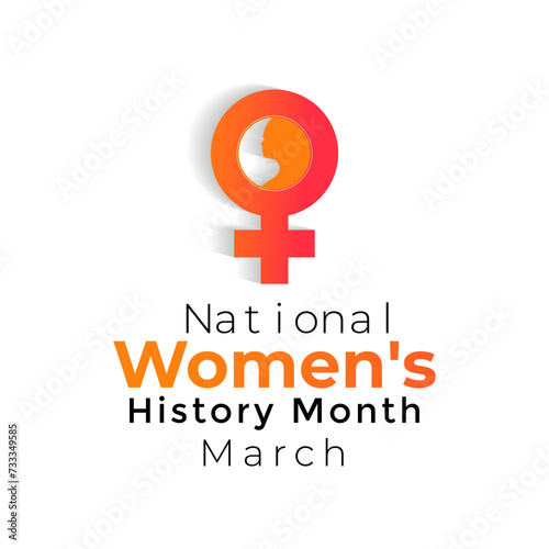 Women's History Month is observed every year in March, is an annual declared month. Greeting card, Banner poster, flyer and Banner, background design.