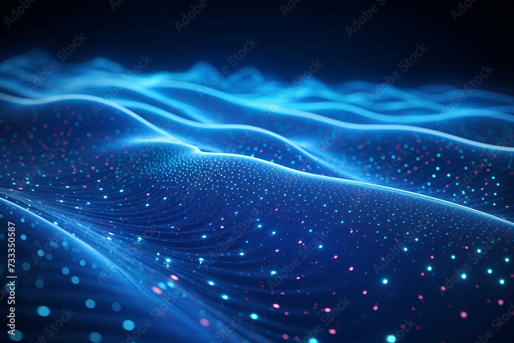 Oceanic Dreams: Blue Wavy Lines Evoking Sparkling Water Reflections Oceanic Dreams: Blue Wavy Lines Evoking Sparkling Water Reflections