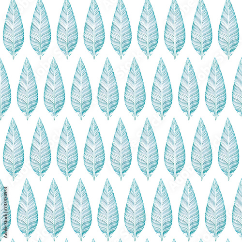 Ethnic Feathers Seamless Pattern | Repeat files 300 DPI (ID: 733350953)